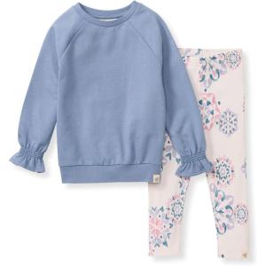 Burt’s Bees Baby Baby Girls Top and Pant Set, Tunic and Leggings Bundle, 100% Organic Cotton(Homemade Snowflakes)