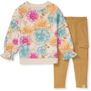 Burt’s Bees Baby Baby Girls Top and Pant Set, Tunic and Leggings Bundle, 100% Organic Cotton(Mountain Floral)