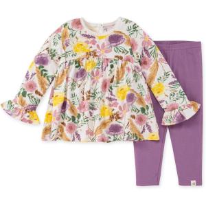 Burt’s Bees Baby Baby Girls Top and Pant Set, Tunic and Leggings Bundle, 100% Organic Cotton(Rustic Floral)