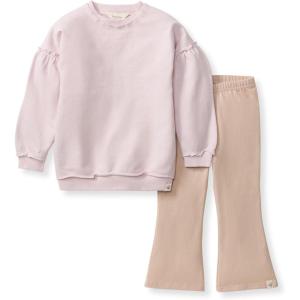 Burt’s Bees Baby Baby Girls Top and Pant Set, Tunic and Leggings Bundle, 100% Organic Cotton(Soft Violet)
