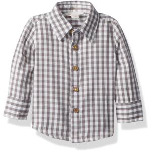 Burt’s Bees Baby Baby-Boys Tees, Short Long Sleeve T-Shirt V-Neck Crew Infant and Toddler Top, 100% Organic Cotton(Charcoal)