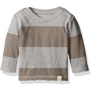 Burt’s Bees Baby Baby-Boys Tees, Short Long Sleeve T-Shirt V-Neck Crew Infant and Toddler Top, 100% Organic Cotton(Charcoal Stripe)