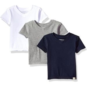 Burt’s Bees Baby Baby-Boys Tees, Short Long Sleeve T-Shirt V-Neck Crew Infant and Toddler Top, 100% Organic Cotton(Multi 3-pack)