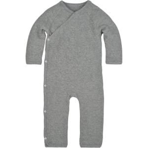 Burt’s Bees Baby Boys’ 100% Organic One-Piece Long Sleeve Coverall(Quilted Heather Grey)