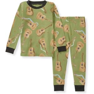 Burt’s Bees Baby Boys’ 2-Piece Long Sleeve Tee and Pants Organic Cotton Pajama Set(Acoustic Guitar)