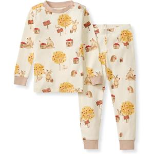 Burt’s Bees Baby Boys’ 2-Piece Long Sleeve Tee and Pants Organic Cotton Pajama Set(Apple Season)
