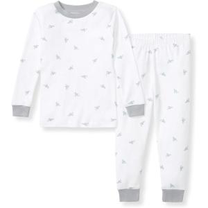 Burt’s Bees Baby Boys’ 2-Piece Long Sleeve Tee and Pants Organic Cotton Pajama Set(Blue Golden Bee)