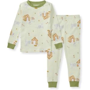 Burt’s Bees Baby Boys’ 2-Piece Long Sleeve Tee and Pants Organic Cotton Pajama Set(Dog House)