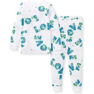 Burt’s Bees Baby Boys’ 2-Piece Long Sleeve Tee and Pants Organic Cotton Pajama Set(Earth Love)