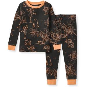 Burt’s Bees Baby Boys’ 2-Piece Long Sleeve Tee and Pants Organic Cotton Pajama Set(Haunty Halloween)