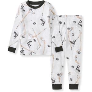 Burt’s Bees Baby Boys’ 2-Piece Long Sleeve Tee and Pants Organic Cotton Pajama Set(Hockey Season)