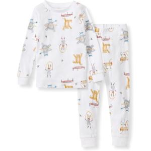 Burt’s Bees Baby Boys’ 2-Piece Long Sleeve Tee and Pants Organic Cotton Pajama Set(Jungle Gym)