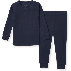 Burt’s Bees Baby Boys’ 2-Piece Long Sleeve Tee and Pants Organic Cotton Pajama Set(Midnight Solid Rib)