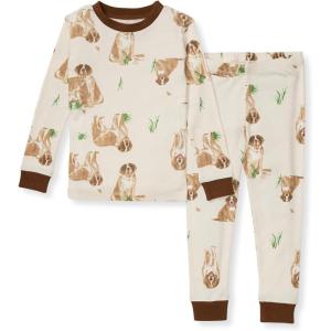 Burt’s Bees Baby Boys’ 2-Piece Long Sleeve Tee and Pants Organic Cotton Pajama Set(St Bernard)
