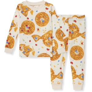 Burt’s Bees Baby Boys’ 2-Piece Long Sleeve Tee and Pants Organic Cotton Pajama Set(Waffle Sunday)