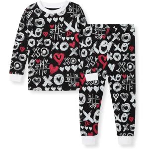 Burt’s Bees Baby Boys’ 2-Piece Long Sleeve Tee and Pants Organic Cotton Pajama Set(Xo Doodles)