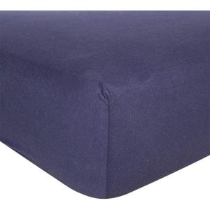 Burt’s Bees Baby Essential Organic Cotton Fitted Crib Sheet, Breathable for Boy Girl Standard Crib & Toddler Mattresses(Indigo)