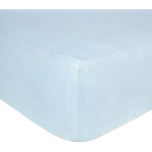 Burt’s Bees Baby Essential Organic Cotton Fitted Crib Sheet, Breathable for Boy Girl Standard Crib & Toddler Mattresses(Sky)