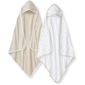 Burts Bees Baby Infant Hooded Towels Little Ducks Organic Cotton, Unisex Bath Essentials and Newborn Necessities, Soft Nursery Towel with Hood Set, 2-Pack Size 29 x 29 Inch(Golden Bee)