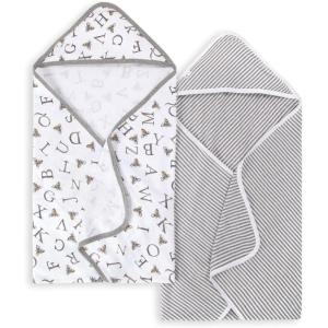 Burts Bees Baby Infant Hooded Towels Little Ducks Organic Cotton, Unisex Bath Essentials and Newborn Necessities, Soft Nursery Towel with Hood Set, 2-Pack Size 29 x 29 Inch(A-bee-c)
