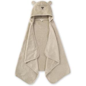 Burt’s Bees Baby Toddler Hooded Animal Character Towels Organic Cotton, Unisex Bath Essentials, Soft Nursery Towel for Kids(Bear)