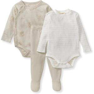 Burt’s Bees Baby Unisex 3-Piece Bodysuit and Pant Set, 100% Organic Cotton Infant Outfit(Mouse House)
