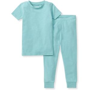Burt’s Bees Baby Unisex Baby Honeysoft 2-piece Pajamas, Jersey Slub Short Sleeve Tee and Pant Pj Set – Organic Cotton & Lyocell Blend