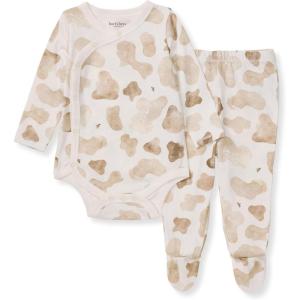 Burt’s Bees Baby Unisex Bodysuit and Pant Set, 100% Organic Cotton(Hummus)