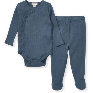 Burt’s Bees Baby Unisex Bodysuit and Pant Set, 100% Organic Cotton(Underwater Blue)