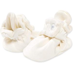 Burt’s Bees Baby Unisex Booties Organic Cotton Newborn Essentials Shoes for Infants(Eggshell White)