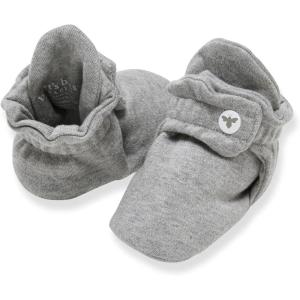 Burt’s Bees Baby Unisex Booties Organic Cotton Newborn Essentials Shoes for Infants(Heather Grey)