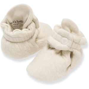 Burt’s Bees Baby Unisex Booties Organic Cotton Newborn Essentials Shoes for Infants(Quilted Oat)