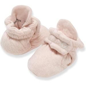 Burt’s Bees Baby Unisex Booties Organic Cotton Newborn Essentials Shoes for Infants(Quilted Pastel Pink)