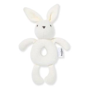 Burt’s Bees Baby Unisex Infant Rattle Toy, Nursery Sensory Animal Plush Made with 100% Organic Cotton Shell and Polyester Fill, Sweet Bear, Bunny, or Dog Stuffed Animals for Babies(Bunny Rattle)