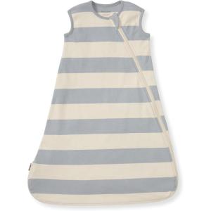 Burt’s Bees Baby Unisex Newborn Essentials 100% Organic Cotton Beekeeper Wearable Blanket(Blue Rugby Stripe)