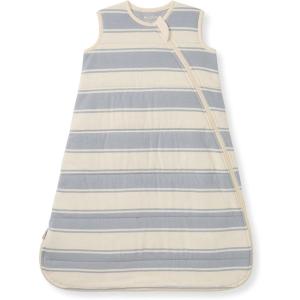 Burt’s Bees Baby Unisex Newborn Essentials 100% Organic Cotton Beekeeper Wearable Blanket(Quilted Blue Rugby Stripe)