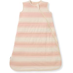 Burt’s Bees Baby Unisex Newborn Essentials 100% Organic Cotton Beekeeper Wearable Blanket(Quilted Pink Sand Rugby Stripe)