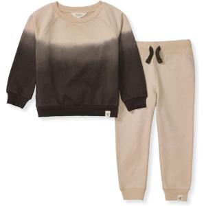 Burt’s Bees Baby baby-boys Shirt and Pant Set, Long Sleeve Top & Bottom Outfit Bundle, 100% Organic Cotton(Delicate Doe Dip Dye)