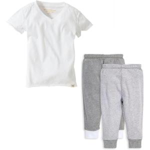Burt’s Bees Baby baby-boys Shirt and Pant Set, Long Sleeve Top & Bottom Outfit Bundle, 100% Organic Cotton(Grey Top & 2-pk Pant Set)
