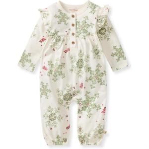 Burt’s Bees Baby baby-girls Jumpsuit – 100% Organic Cotton, One-piece Coverall Girl Outfit for Sizes Newborn to 24 Months(Holiday Snowflakes)