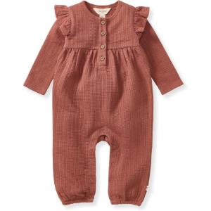 Burt’s Bees Baby baby-girls Jumpsuit – 100% Organic Cotton, One-piece Coverall Outfit for Sizes Newborn to 24 Months(Cedar Dotted Rib)