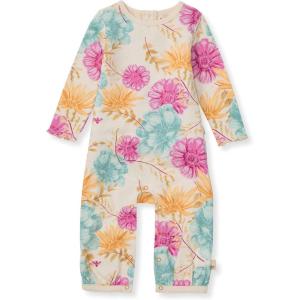 Burt’s Bees Baby baby-girls Jumpsuit, 100% Organic Cotton One-piece Long Sleeve Ruffle Outfit Coverall(Mountain Floral)