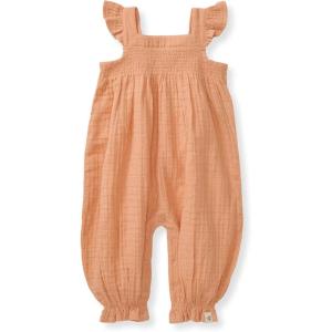 Burt’s Bees Baby baby-girls Jumpsuit, 100% Organic Cotton One-piece Sleeveless Outfit Coverall(Peach Puff)