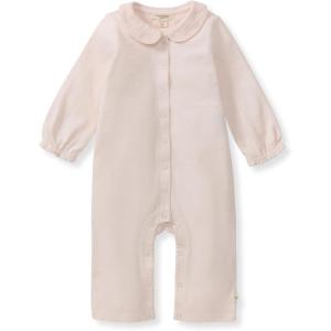 Burt’s Bees Baby baby-girls Long Sleeve Jumpsuit, 100% Organic Cotton, One-piece Coverall Outfit With Collar(Angelic)