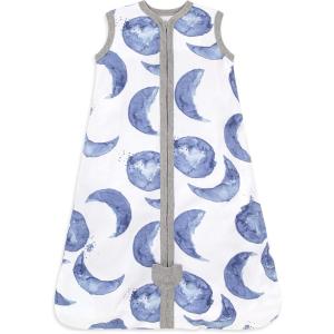 Burt’s Bees Baby unisex-baby Beekeeper Wearable Blanket, 100% Organic Cotton, Swaddle Bag(Blue)