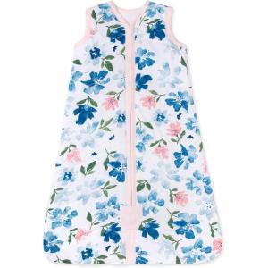 Burt’s Bees Baby unisex-baby Beekeeper Wearable Blanket, 100% Organic Cotton, Swaddle Bag(Quilted Botanical Gardens)