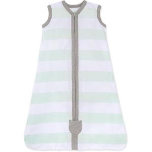 Burt’s Bees Baby unisex-baby Beekeeper Wearable Blanket, 100% Organic Cotton, Swaddle Bag(Seaglass Stripe)
