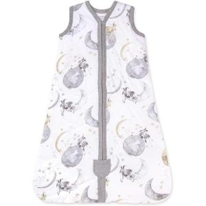 Burt’s Bees Baby unisex-baby Beekeeper Wearable Blanket, 100% Organic Cotton, Swaddle Bag(White)