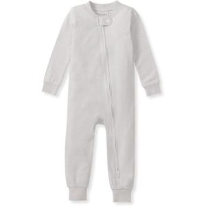 Burt’s Bees Baby unisex-baby Honeysoft Pajamas, Footless One-piece Zip-up Pj, Soft Organic Cotton & Lyocell Blend(Feather)