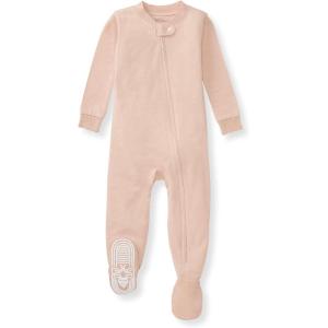 Burt’s Bees Baby unisex-baby Honeysoft Sleeper Pajamas, Zip Front Non-slip Footed Footie Pjs, Organic Cotton & Lyocell(Apple Jersey Slub)